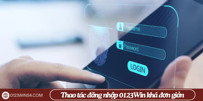 Thao tác đăng nhập 0123Win
